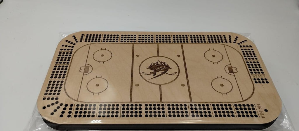 Bemidji Youth Hockey cribbage board